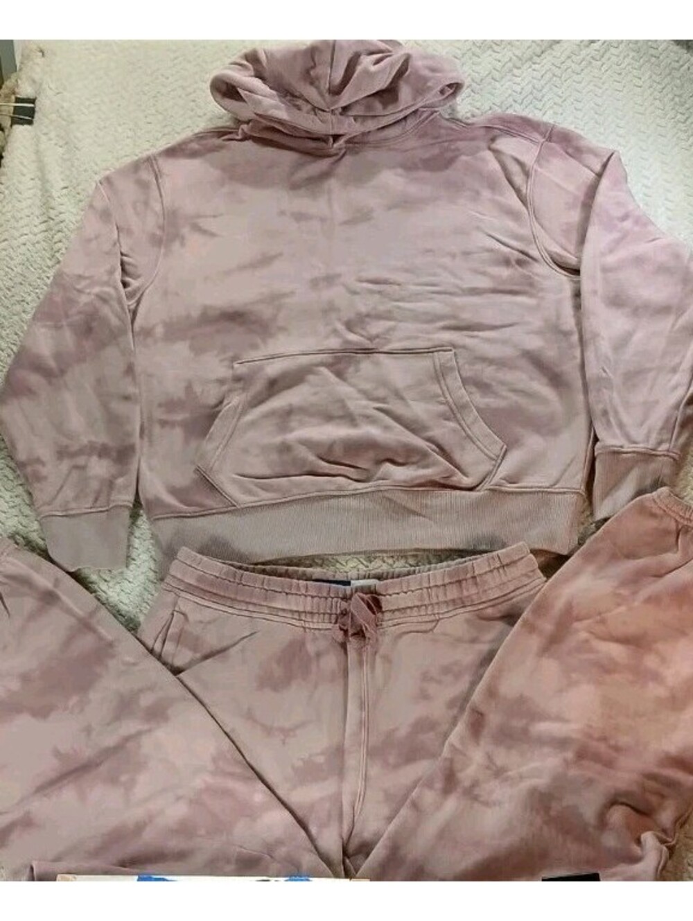 Old Navy - Sz M - Pink Purple White Camo Tie-Dye Mauve Hoodie & Sweatpants
